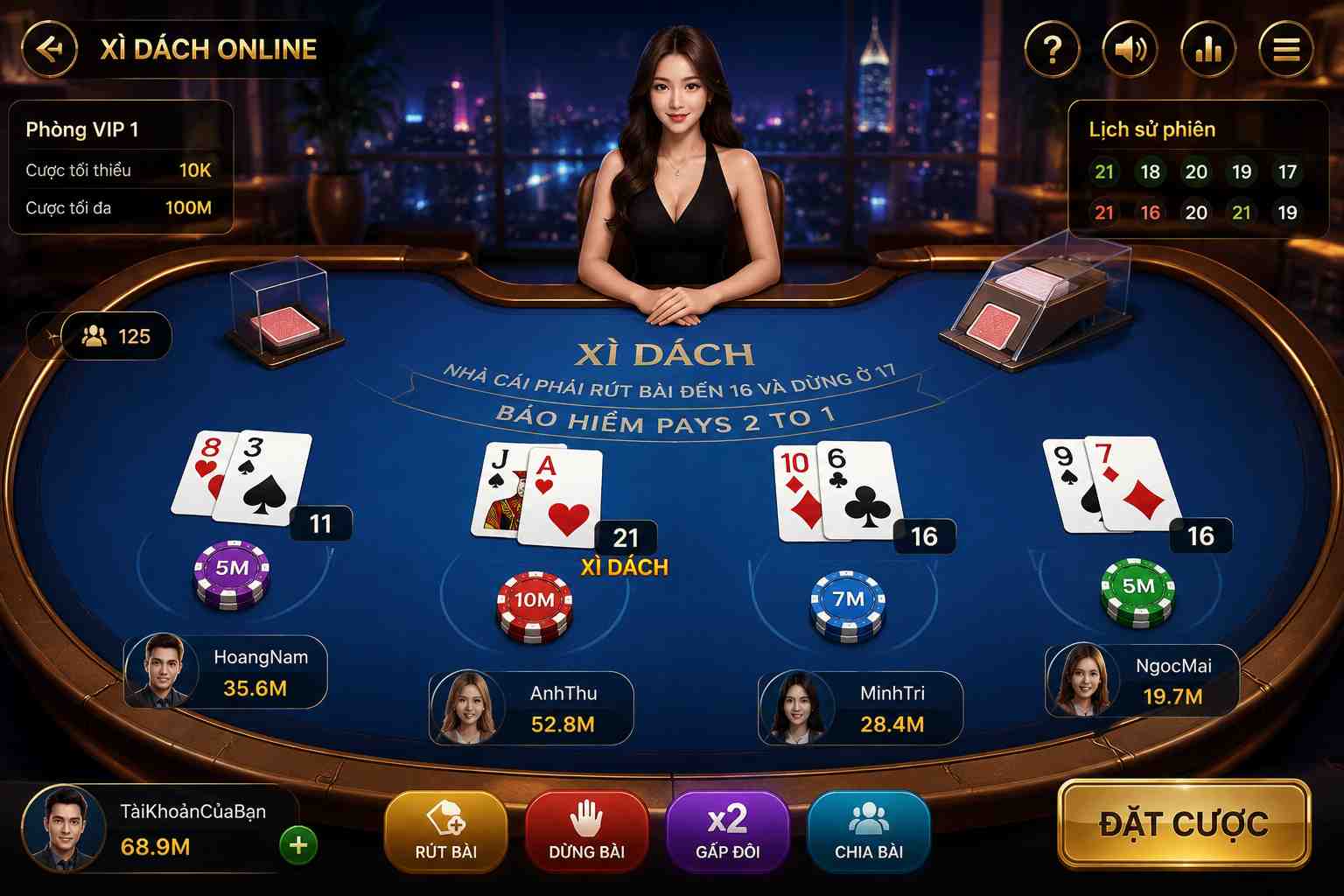 Xì dách online PG88 mang đến trải nghiệm bài trực tuyến hấp dẫn với cơ hội thắng cược thú vị cho người chơi.