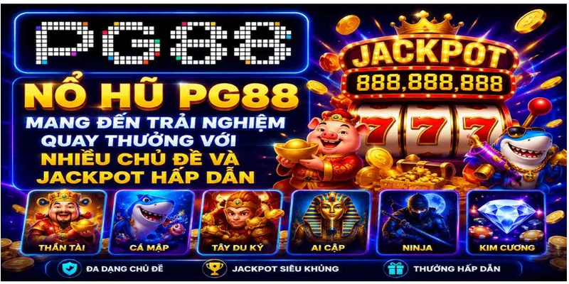 Nổ hũ PG88 mang đến trải nghiệm quay thưởng với nhiều chủ đề và Jackpot hấp dẫn